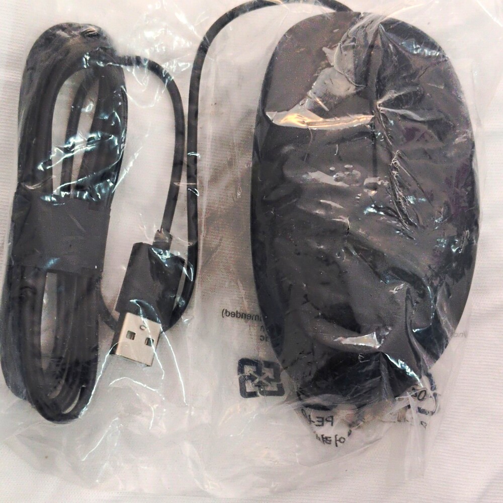 HP 125 Wired USB Optical Mouse 1000 DPI 3-Button Scroll Wheel Black P10272-001